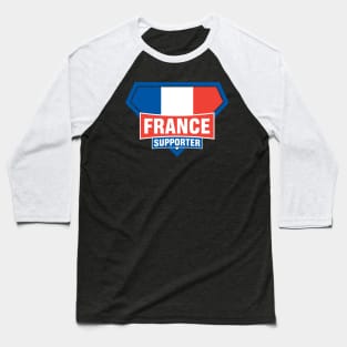 France Super Flag Supporter Baseball T-Shirt